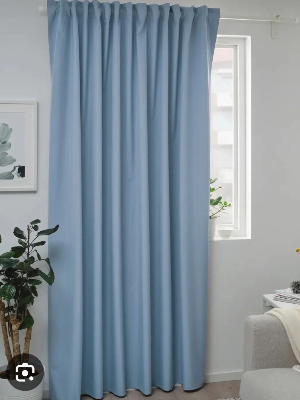2 New IKEA Bengta Block-out Curtains Blue 83”x98”